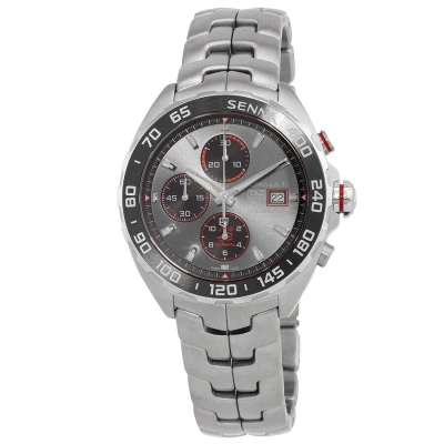 Tag Heuer Formula 1 X Senna Chronograph Automatic Grey Dial Men's Watch Caz201d.ba0633 In Black / Grey