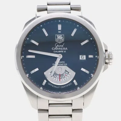 Pre-owned Tag Heuer Grand Carrera Wav511a Bluestainless Steel Automatic Men's Watches 40.5mm