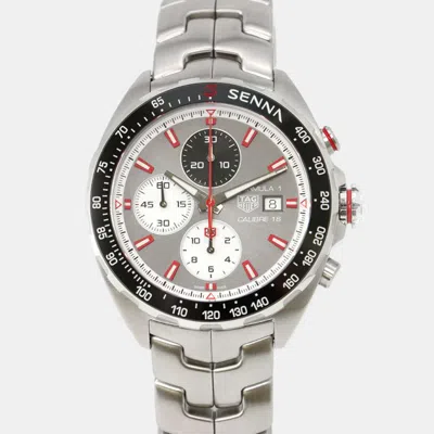 Pre-owned Tag Heuer Grey Stainless Steel Formula 1 Caz2017.ba0647 Automatic Men's Wristwatch 44 Mm