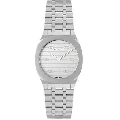 Pre-owned Tag Heuer Gucci Women's 25h Silver Dial Watch - Ya163501