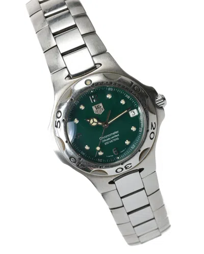 Pre-owned Tag Heuer Kirium Ca 2000 38mm Automatic Watch In Green