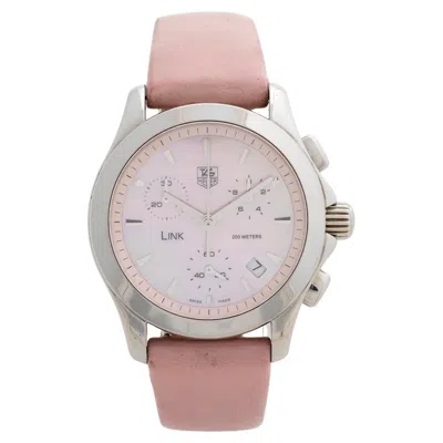 Pre-owned Tag Heuer Lady Link Wristwatch Ref Cjf1311. Pink Mother Of Pearl Dial. Year 2000