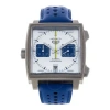 TAG HEUER TAG HEUER LIMITED EDITION MONACO RACING BLUE CHRONOGRAPH AUTOMATIC SILVER DIAL MEN'S WATCH CAW218C.F