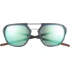 Tag Heuer Line 53mm Polarized Pilot Sunglasses In Green