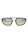 Tag Heuer Line 55mm Gradient Geometric Sunglasses In Light Brown/gradient Green