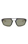 Tag Heuer Line 55mm Polarized Geometric Sunglasses In Green