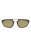 Tag Heuer Line 55mm Polarized Geometric Sunglasses In Animal Print