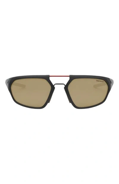 Tag Heuer Line 55mm Polarized Geometric Sunglasses In Animal Print