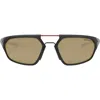 Tag Heuer Line 55mm Polarized Geometric Sunglasses In Neutral