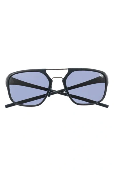 Tag Heuer Line 56mm Square Sport Sunglasses In Blue