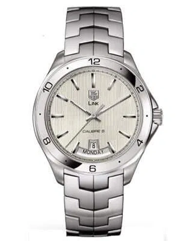 Pre-owned Tag Heuer Link Automatic Grey Dial Stainless Men's Watch Wat2011.ba0951