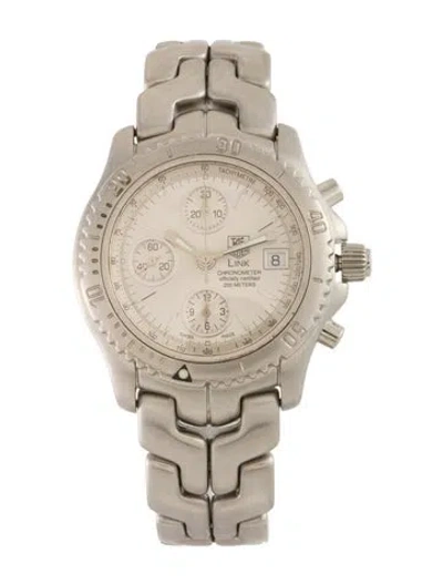 Pre-owned Tag Heuer Link Chronograph Watch, 42mm In Multi