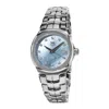 Tag Heuer Link Quartz 32mm Grey Mother Of Pearl Diamond Dial Steel Women's Watch Wbc1313.ba0600 In Multi