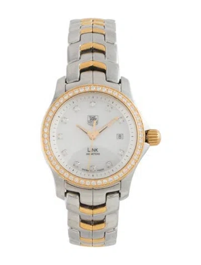 Pre-owned Tag Heuer Link Watch, 27mm In Multicolor