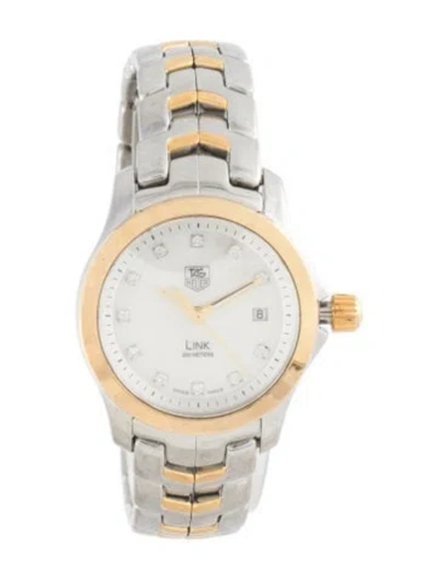 Pre-owned Tag Heuer Link Watch, 27mm In Multicolor