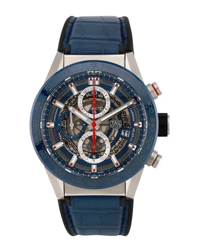 Tag Heuer Men's Carrera Chronograph Watch In Blue