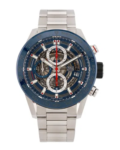 Tag Heuer Men's Carrera Chronograph Watch In Blue