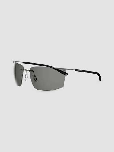 Tag Heuer Men's Flex Rubber 67mm Rectangular Sunglasses In Gray