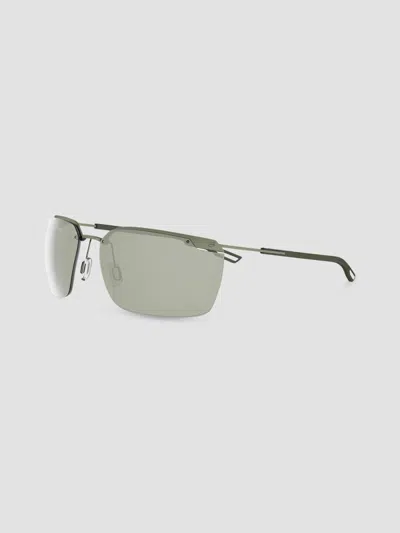 Tag Heuer Men's Flex Rubber 69mm Geometric Sunglasses In Green