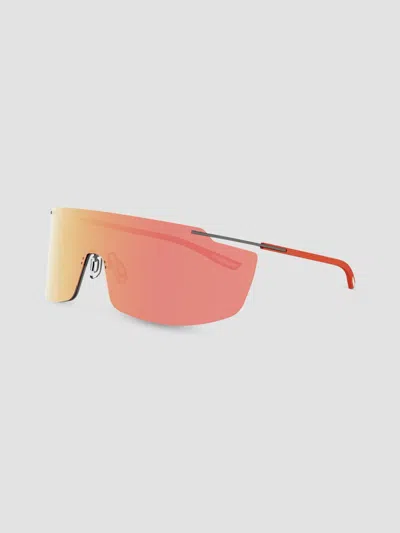 Tag Heuer Men's Flex Rubber Shield Sunglasses In Pink