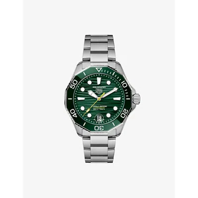 Tag Heuer Mens Green Wbp5116.ba0013 Aquaracer Professional 300 Stainless-steel Automatic Watch