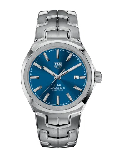 Tag Heuer Link 41mm Watch In Burgundy