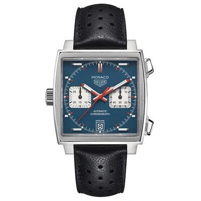 Pre-owned Tag Heuer Men's Monaco Blue Dial Watch - Caw211p.fc6356