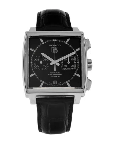 Tag Heuer Men's Monaco Watch Circa 2010s (authentic ) In Black