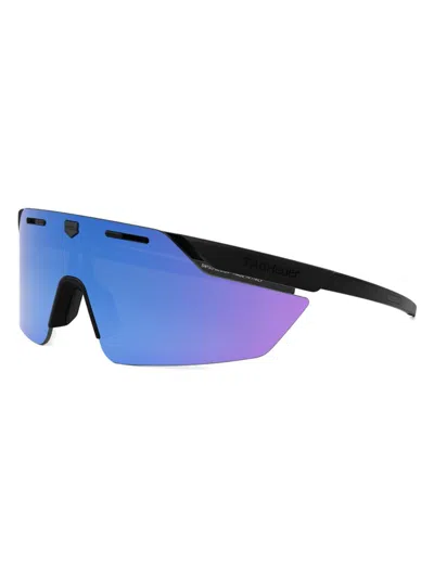 Tag Heuer Men's Shield Pro 149mm Athletic Mask Sunglasses In Black Blue Mirror