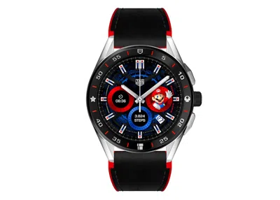 Pre-owned Tag Heuer Men's  Connected X Super Mario Sbg8a13.eb0238 Watch In Stainless Steel