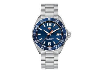 Pre-owned Tag Heuer Men's  Formula 1 Waz1010.ba0842 Watch In Stainless Steel In Silver