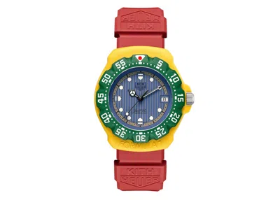 Pre-owned Tag Heuer Men's  X Kith Formula 1 Hawaii Wa126ebt0009 Watch In Rubber