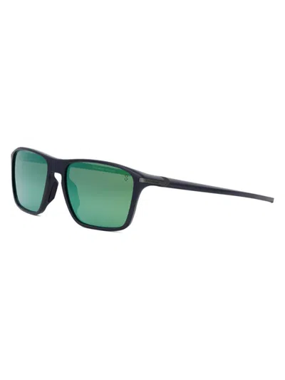 Tag Heuer Men's Vingt Sept 57mm Rectangular Sunglasses In Blue Green Mirror