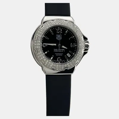 Pre-owned Tag Heuer Monaco Calibre 12 Cw2113 Automatic Blue Dial Stainless Steel Men's Wristwatch 39 Mm In Black