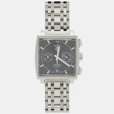 Pre-owned Tag Heuer Monaco Caw2110 Black Stainless Steel Automatic Men's Watches 39mm