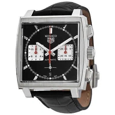 Pre-owned Tag Heuer Monaco Chronograph Automatic Black Dial Men's Watch Cbl2113.fc6177
