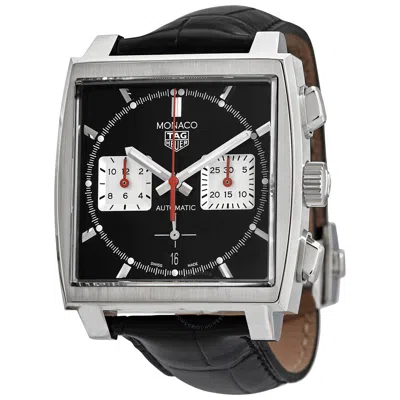 Tag Heuer Monaco Chronograph Automatic Black Dial Men's Watch Cbl2113.fc6177 In Silver Tone/black
