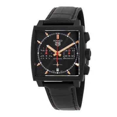 Pre-owned Tag Heuer Monaco Chronograph Automatic Black Dial Men's Watch Cbl2180.fc6497