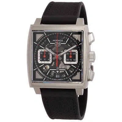 Pre-owned Tag Heuer Monaco Chronograph Automatic Black Dial Men's Watch Cbl2183.ft6236