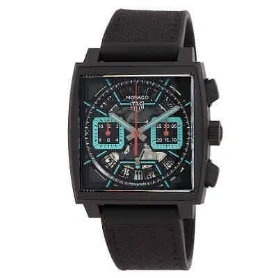 Pre-owned Tag Heuer Monaco Chronograph Automatic Black Dial Men's Watch Cbl2184.ft6236
