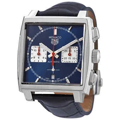 Pre-owned Tag Heuer Monaco Chronograph Automatic Blue Sunray Dial Men's Watch