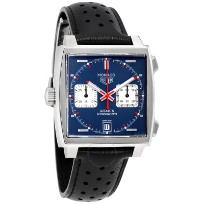 Tag Heuer Monaco Lefty Automatic Denim Blue Dial Men's Watch Caw211p.fc6356 In Red   / Black / Blue / Denim / White