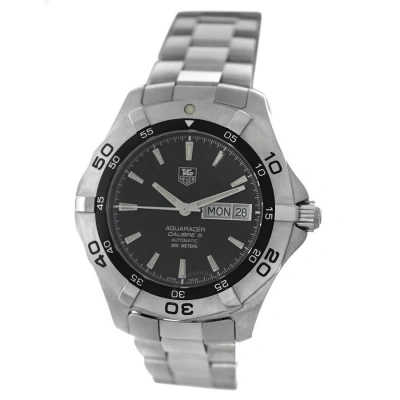 Tag Heuer Aquaracer Automatic Black Dial Men's Watch Waf2010 In Gray