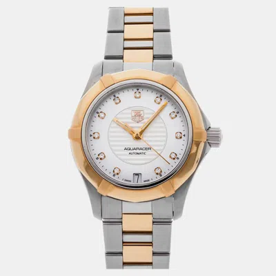 Pre-owned Tag Heuer Aquaracer Wap2351.bd0838 In White