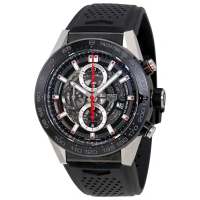 Tag Heuer Carrera Calibre Heuer 01 Chronograph Automatic Men's Watch Thcar2a1zft6044 In Black