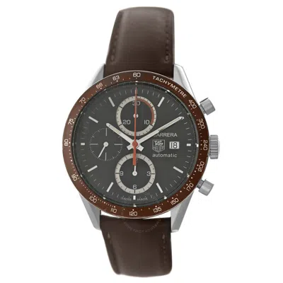 Tag Heuer Carrera Chronograph Automatic Black Dial Men's Watch Cv2013.fc6234 In Brown
