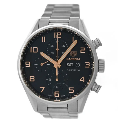 Tag Heuer Carrera Chronograph Automatic Black Dial Men's Watch Cv2a1ab.ba0738 In Black / Gold Tone / Rose / Rose Gold Tone