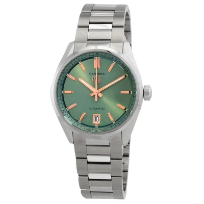 Tag Heuer Carrera Gmt Automatic Green Dial Unisex Watch Wbn2312.ba0001 In Gold Tone / Green / Rose / Rose Gold Tone