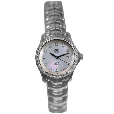 Tag Heuer Link Quartz Diamond Ladies Watch Wjf131e.ba0572 In Metallic