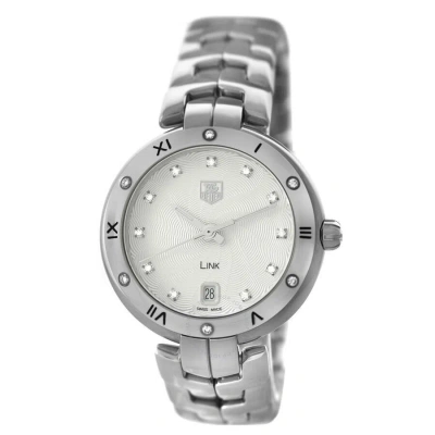 Tag Heuer Link Quartz Diamond White Dial Ladies Watch Wat1312.ba0956 In Gray